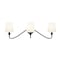 Z-Lite Gianna Wall Sconce, 3-Light, 32 In.W x 10 In.L x 9.75 In.H, Matte Black/White 7509-3S-MB - alternate 2